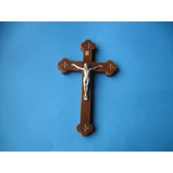 Krzyż wiszący brąz rustykalny 30 cm